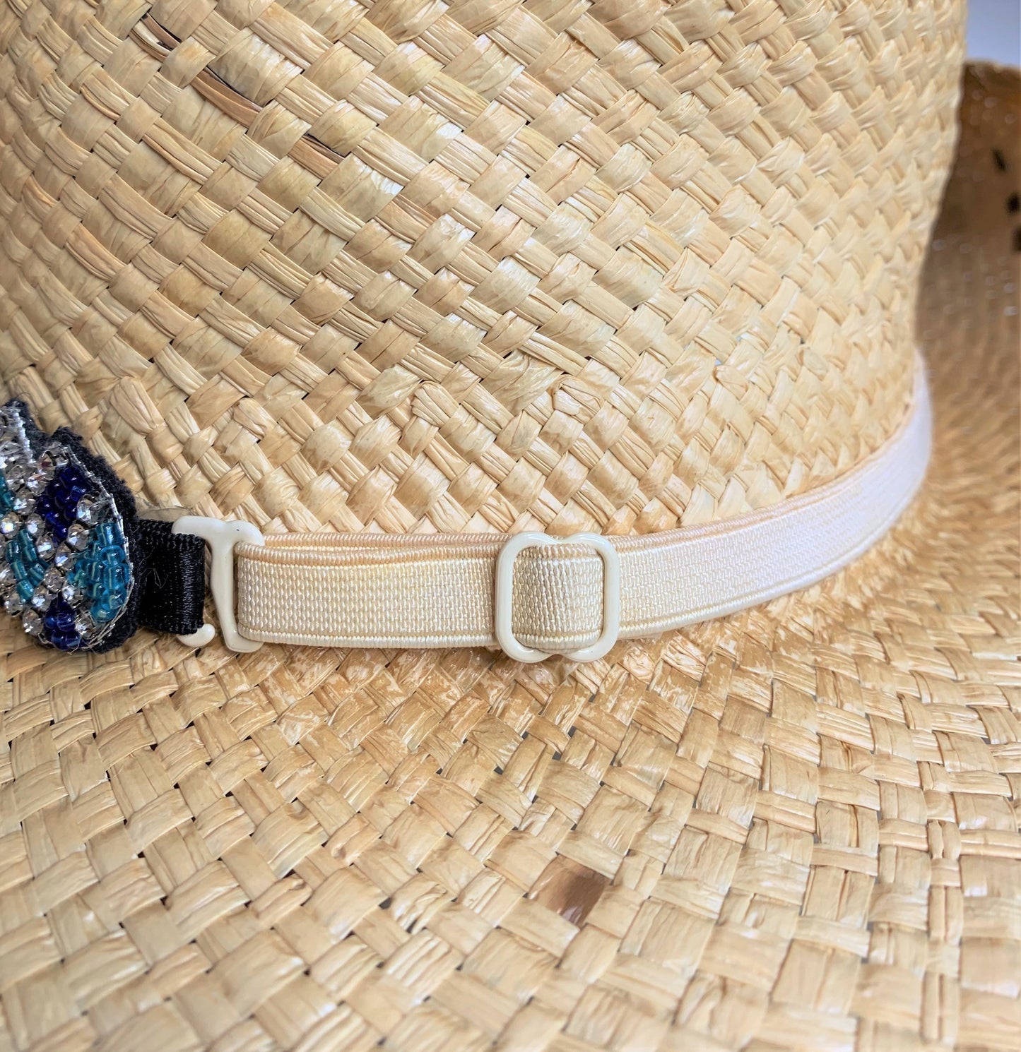 White Leather Hat Band