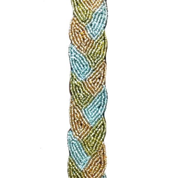 rose gold, white gold, yellow gold hand beaded headband