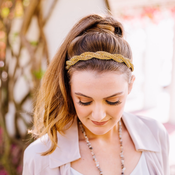 Gold braided headband