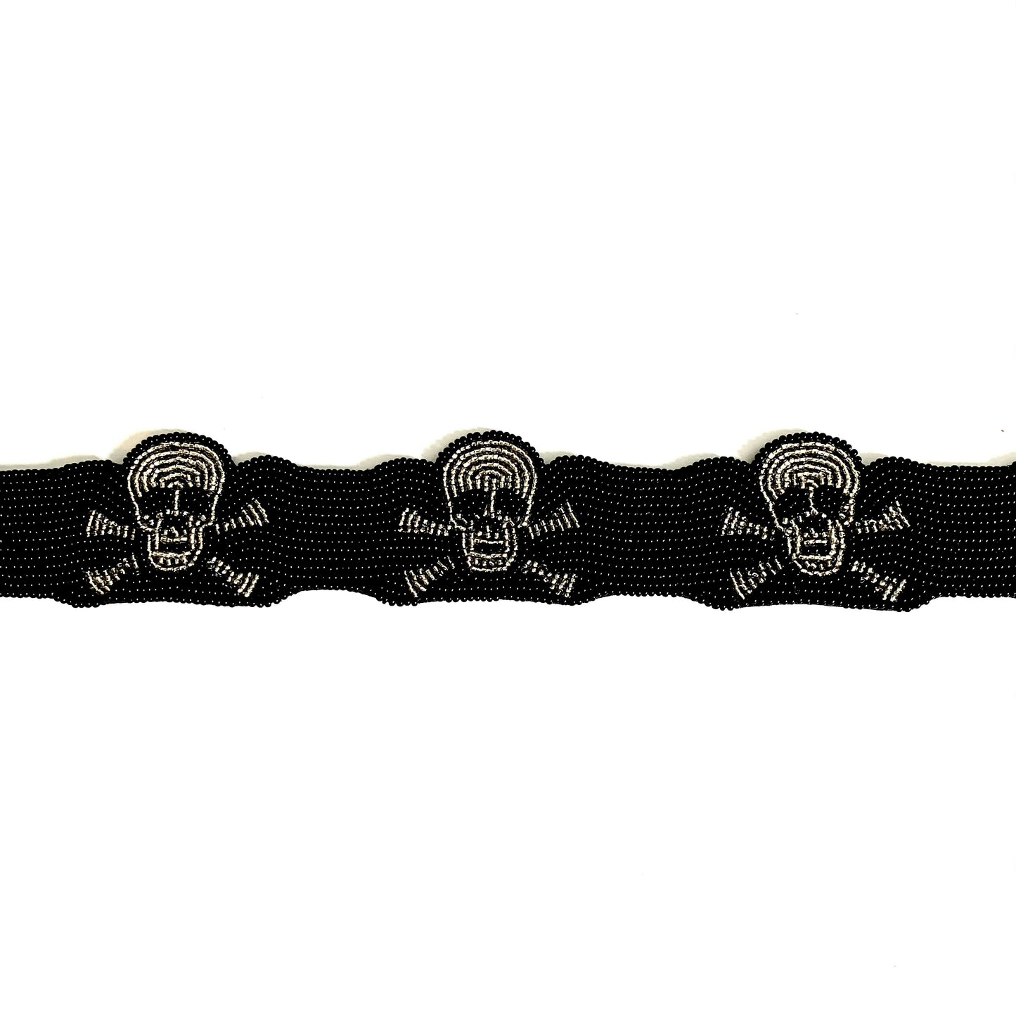 Skull and Crossbones Beaded Headband