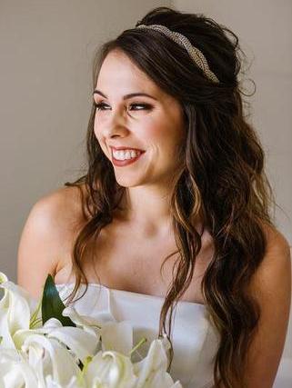 Hand beaded Bridal Headband, crystal headband