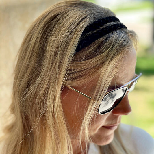 Double Braided Black Headband