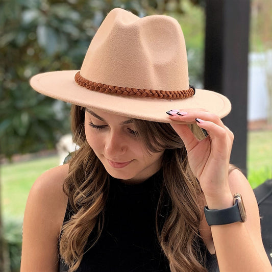 Brown Leather Hat Band