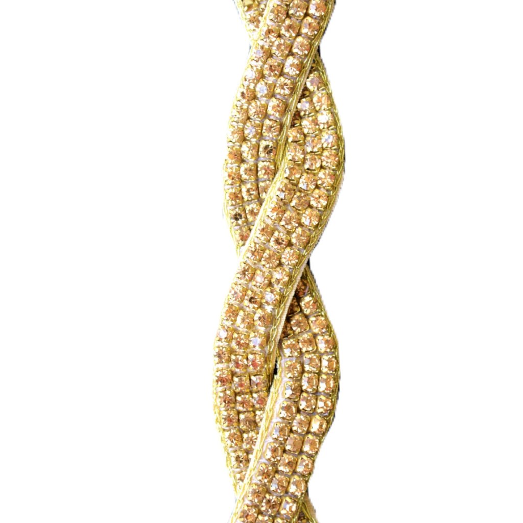 Brittany Gold Crystal Hat Band