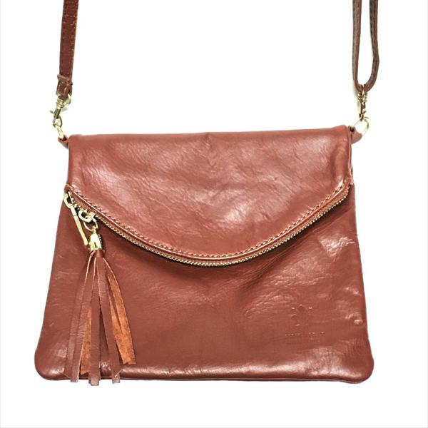 Soft Leather Handbag Dark Brown