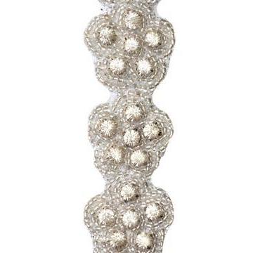 hand beaded jeweled headband for bridal parties