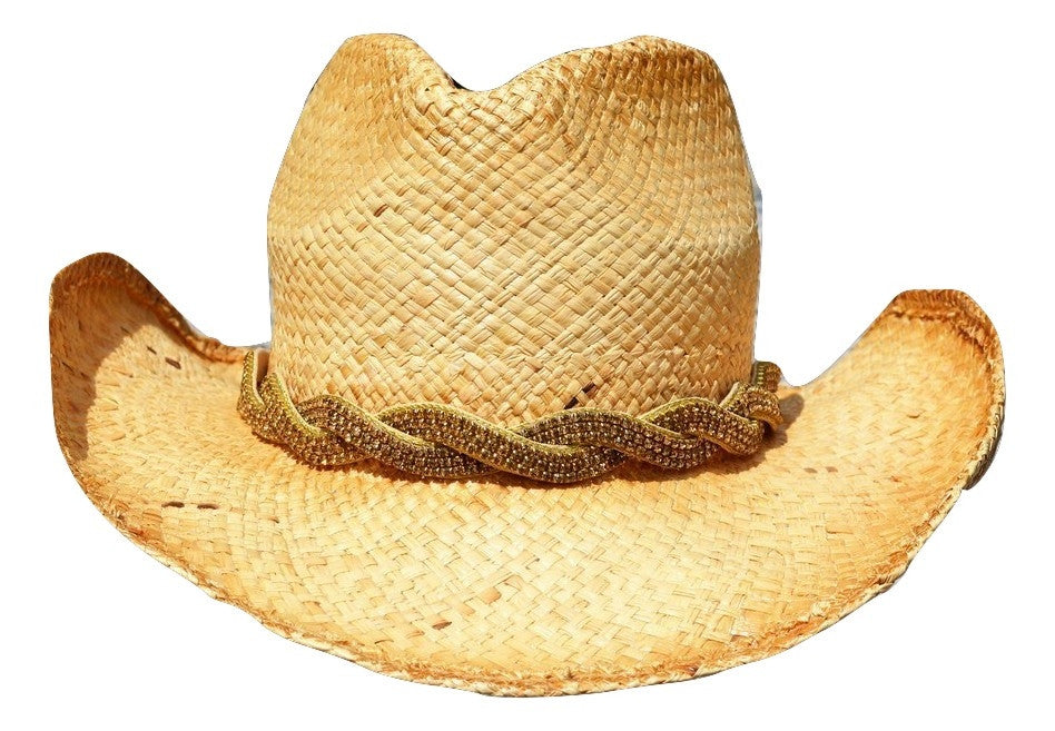 Brittany Gold beaded cowboy Hat Band 
