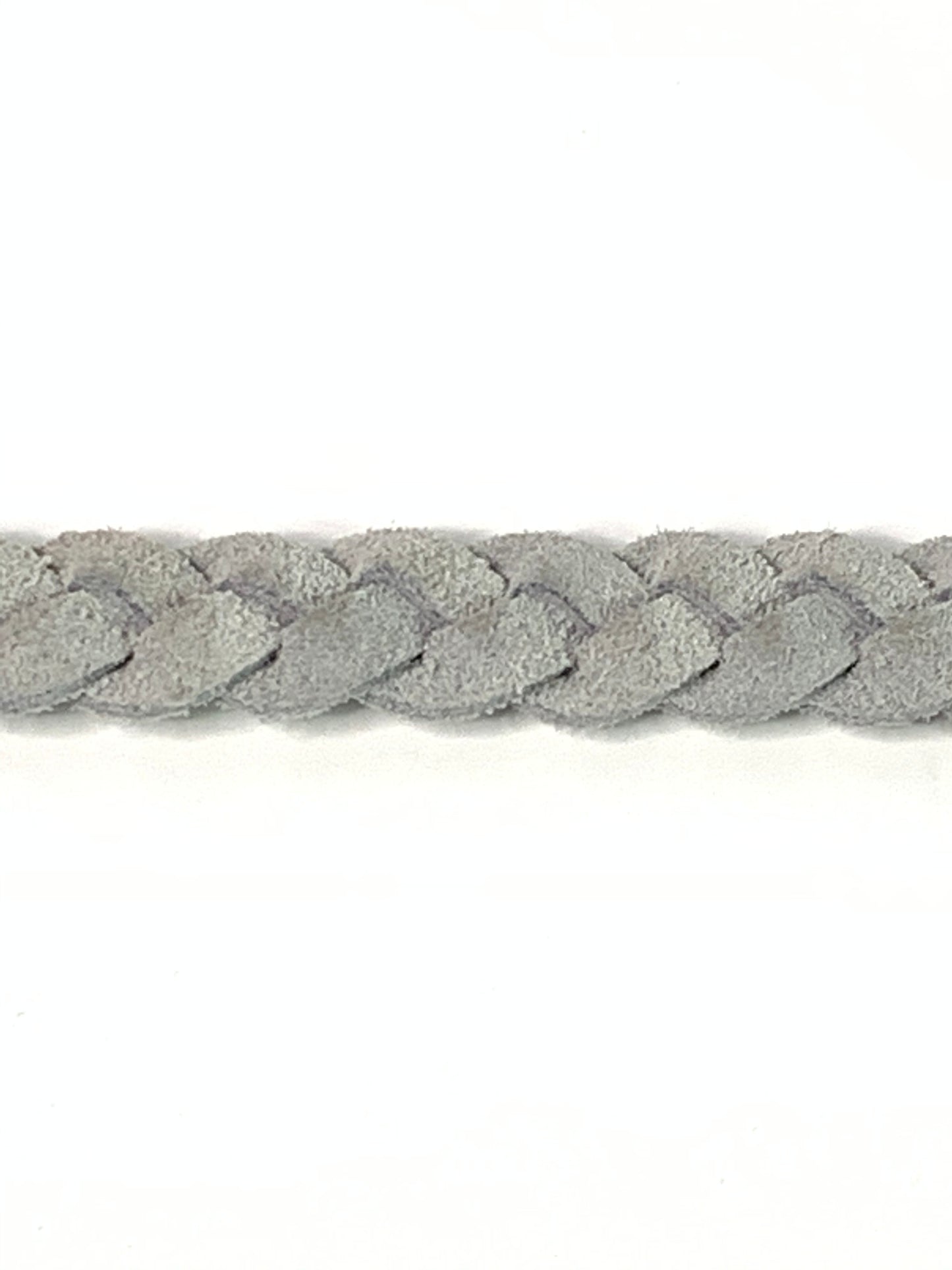 Braided White Leather Headband