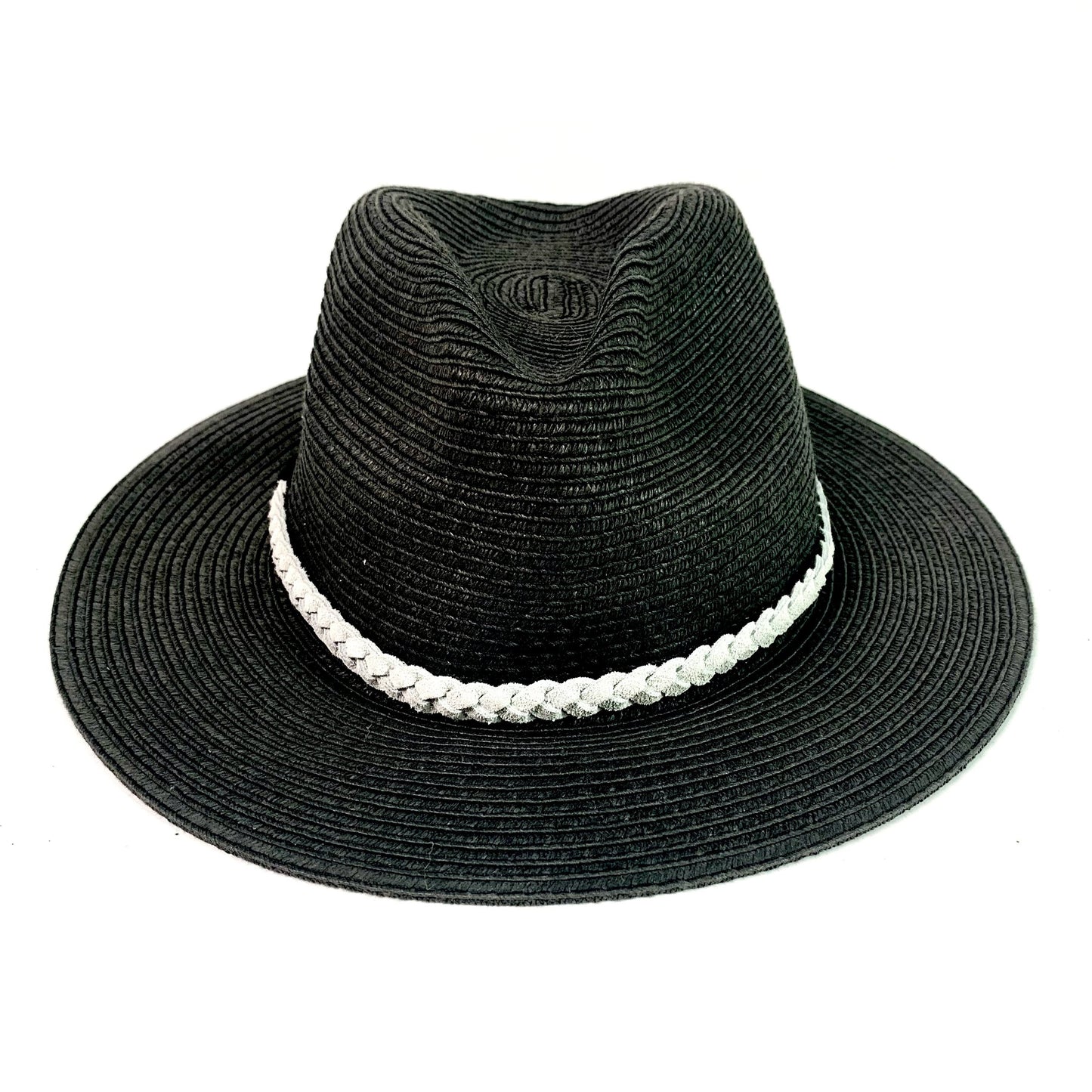 White Leather Hat Band