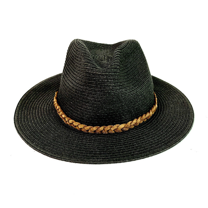 Brown Leather Hat Band