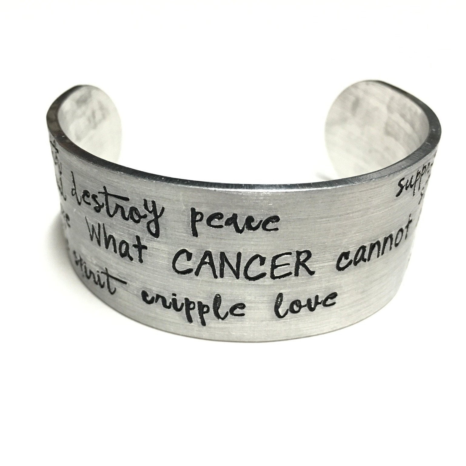 What Cancer Cannot Do- Cuff Bracelet - Infinity Headbands by Ambrosia Designs