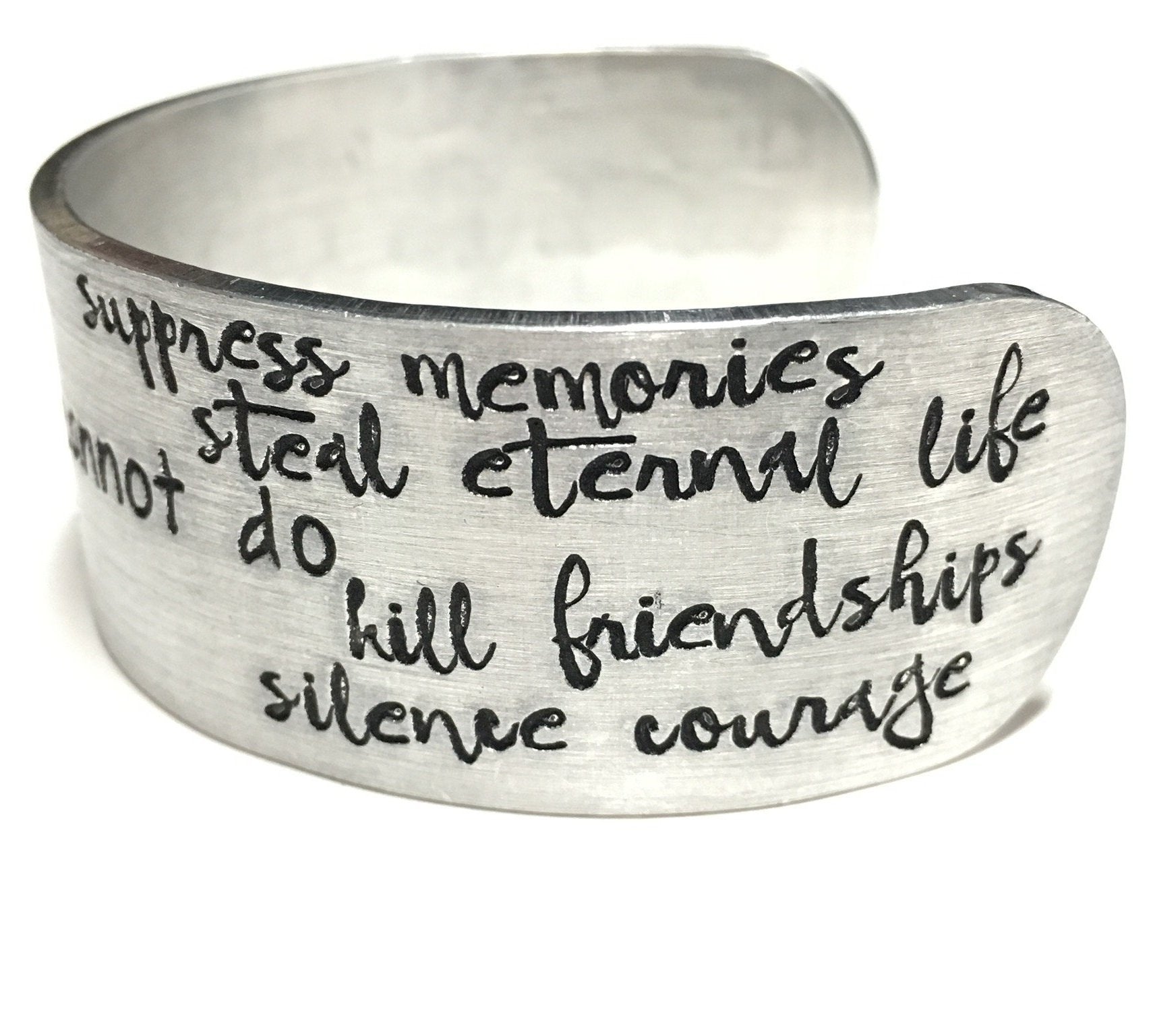 What Cancer Cannot Do- Cuff Bracelet - Infinity Headbands by Ambrosia Designs