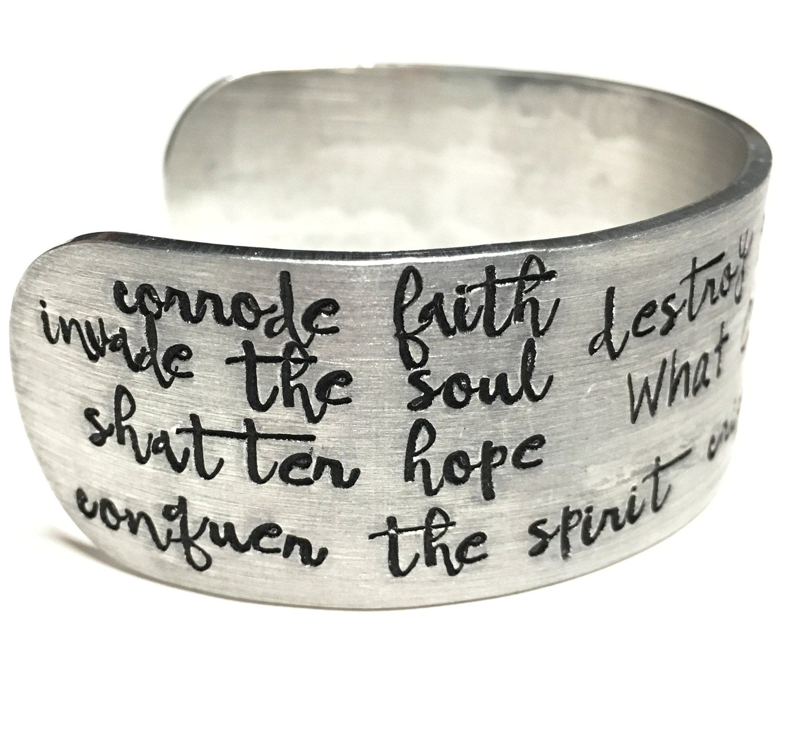 What Cancer Cannot Do- Cuff Bracelet - Infinity Headbands by Ambrosia Designs
