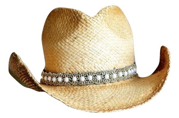 Nicole Beaded Cowboy Hat Band with pearls