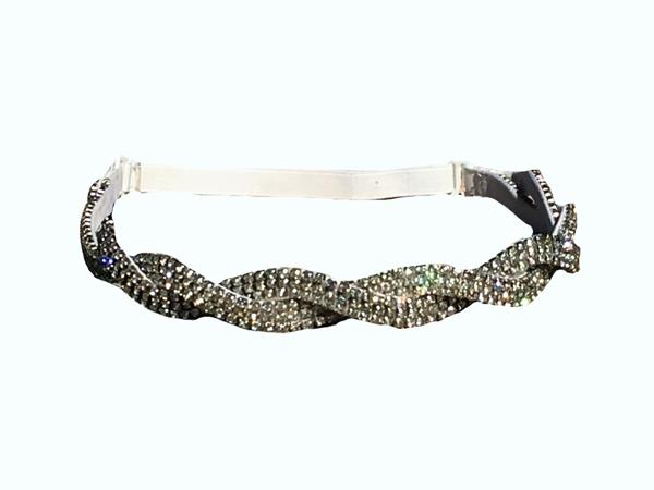 Adjustable Silver twist headband for brides