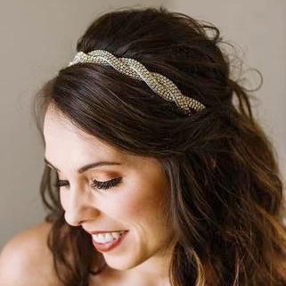 Kate Bridal Headband -Crystal hand beaded headband