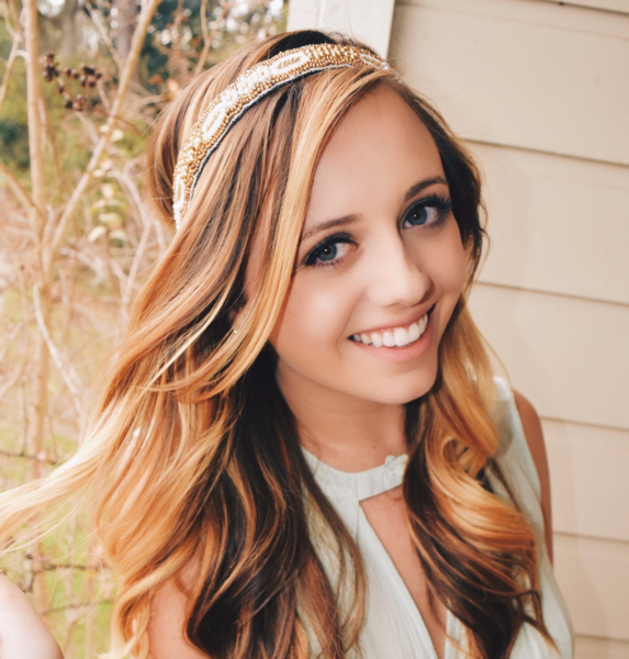 white and gold beaded headband, fashion headband